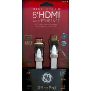  GE Ultra Pro Series HDMI Cable with Ethernet   (8ft., Flat 