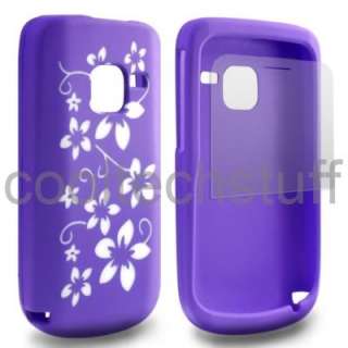 FOR NOKIA C3 00 PURPLE SILICONE GEL SKIN RUBBER CASE COVER +SCREEN 