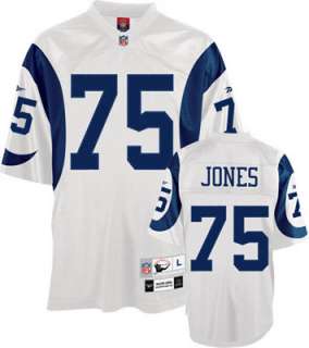 Deacon Jones Los Angeles Rams White NFL Premier 1969 Throwback Jersey 