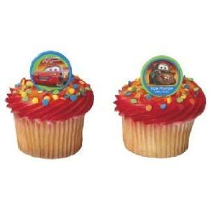  Disney Pixar Cars McQueen and Mater Cupcake Rings (24 