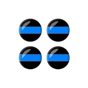 Thin Blue Line   Wheel Center Cap 3D Domed Set of 4 Stickers Badges