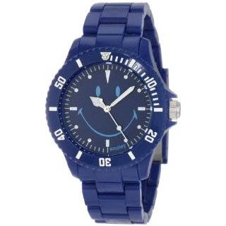 Smiley Happy Time Mens WGS CBTQV01 Color Block Turquoise and Blue 