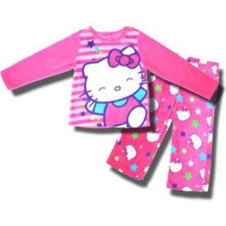    Hello Kitty 2 Piece Pink Fleece Pajamas For Girls Clothing