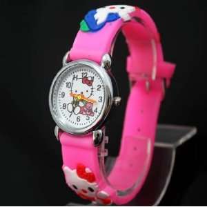  Hello Kitty Watch for Girls   Pink with White Face 