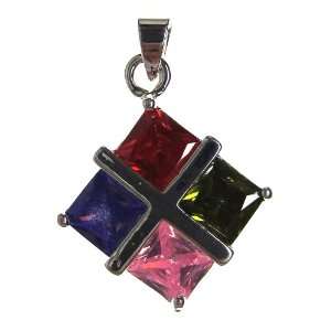   Cubic Zirconia Diamond Multi Color Pendant Arts, Crafts & Sewing