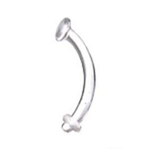   Clear Eyebrow Ring Retainer with O Ring 16 Gauge 3/8 