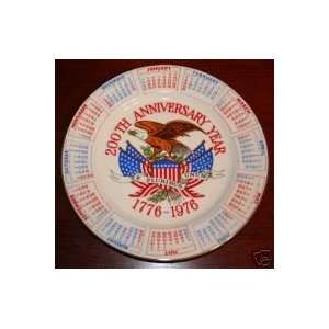  1776 1976 Commemorative Bicentennial Calendar Plate