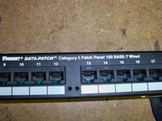 Panduit DP24584TV25 24 Port Patch Panel 100 Base T CAT5  