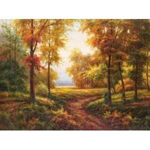  Lazzara 40W by 30H  Early Autumn Path CANVAS Edge #1 