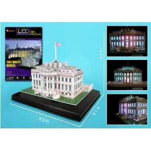  White House 3D Puzzle With Base & Lights 56 Pieces Toys 