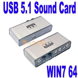 USB 6 Channel 5.1 Optical Audio Sound Card SPDIF Decode FOR Windows7 