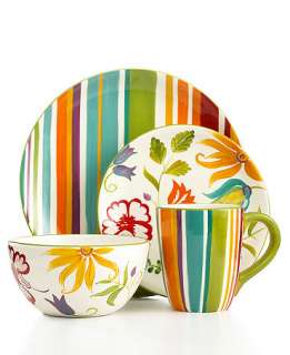 Clay Art Dinnerware, Floral Stripe Collection   Casual Dinnerware 