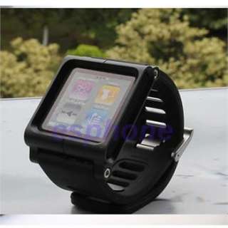 New Black Fashion Aluminum Bracelet Watch Band For iPod nano 6G 6th 