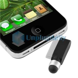 Black+Silver Dock Plug Stylus Touch Pen for Apple iPod Nano 6th Gen 6G 