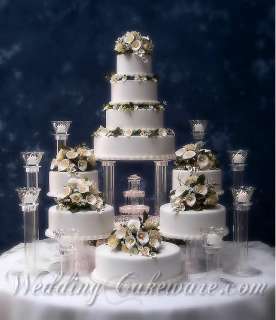TIER GRAND CASCADE WEDDING CAKE STAND STANDS SET  