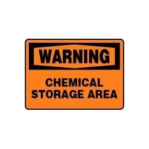   CHEMICAL STORAGE AREA Sign   7 x 10 Plastic