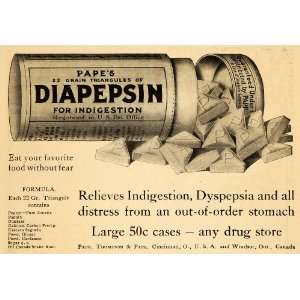   Ad Papes Diapepsin Indigestion Tablet Antacid   Original Print Ad