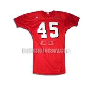   No. 45 Game Used Louisville Adidas Football Jersey