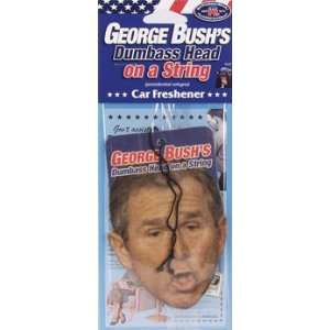  George Bushs Dumbass Head On a String Air Freshener Automotive