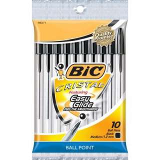 BIC Cristal Ballpoint Pens 10 pk.   Black.Opens in a new window