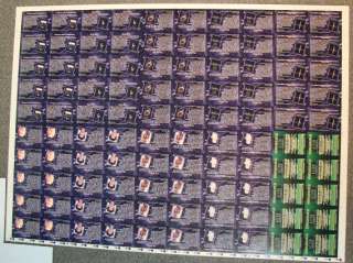 ALIEN LEGACY UNCUT SHEET of VIDEO INSERT PROMO CARDS  