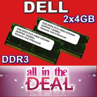 8GB DDR3 SODIMM Dell Alienware M11x Arrandale M17x M15x  