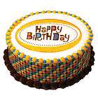   Birthday Carnival Oval Cake Edible Image Topper LUCKS Allergan Free