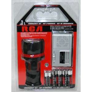   Emergency Kit Flashlight, AM/FM Radio & Batteries