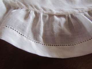 Antique French Linen Pillowcase Embroidered Handmade Flowers Ribbons 