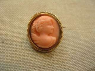 Mid Victorian 18ct Gold & Coral Angel Cameo Brooch  