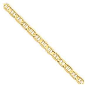  14k Gold 6.25mm Concave Anchor Chain 8 Inches Jewelry
