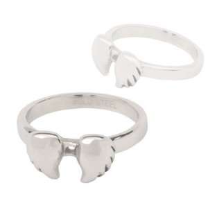 Angel Wings Stainless Steel Cast Ring Size 9 NEW Cute