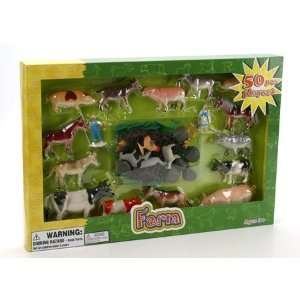  Manley Farm Animals Playset, Over 50 pcs Toys & Games