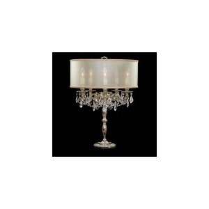  and Crystal TL6515 AS 04G PI DL Llydia 5 Light Table Lamp in Antique 