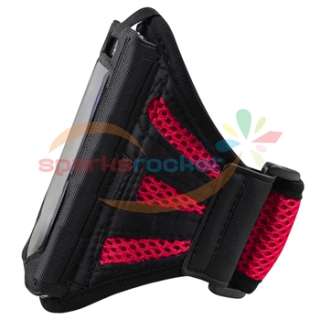 Red Armband Case+Bike Phone Holder+Headset Mic for iPod Touch 4 4G 8GB 