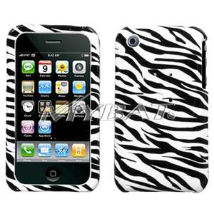 Snap Hard Cover Case FOR Apple iPhone 3GS 3G AT&T Zebra  
