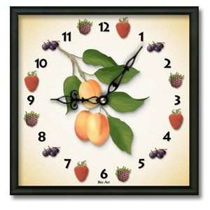  Apricots and Berries Square Metal Wall Clock Everything 