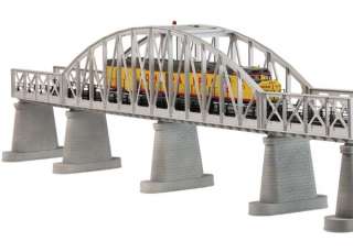 MTH Railking # 40 1013. Single Track Steel Arch Bridge, Silver 