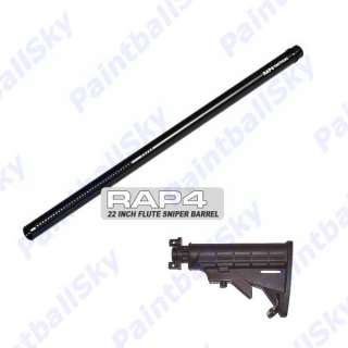 Tippmann A5 A 5 22 inch Sniper FLUTED Paintball Barrel + Stock  