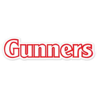 Arsenal Gunners football club bumper sticker 8 x 2  