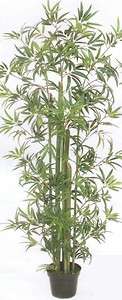 ARTIFICIAL 6 PALM TREE PLANT ARRANGEMENT SILK GREEN BAMBOO  