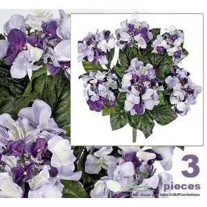  Three 22 Hydrangea Artificial Silk Flowers for Home 