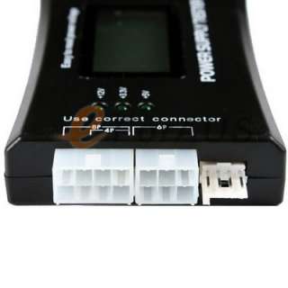 LCD Power Supply Tester 20/24 pin 4 ATX BTX SATA HDD Tester PC Free 