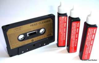 NEW Audio Tape Cassette Head Cleaner 3 Cleaning Fluids  