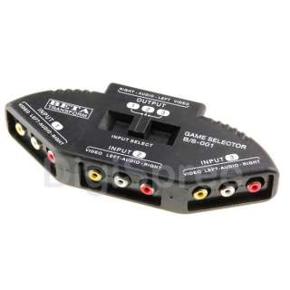 Way Video AV Audio RCA Switch Switcher Splitter+Cable  