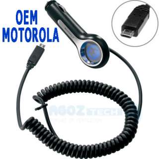 OEM Plug in Car Charger Motorola QUANTICO W408 W408G i1  