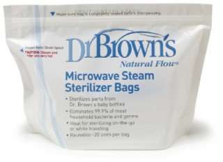 Dr. Browns Microwave Steam Sterilizer Bags  5 Pack 072239009604 