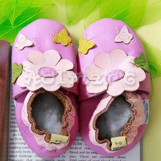 CUTE Baby Girl Boy Gift soft sole leather shoes 6 12M  