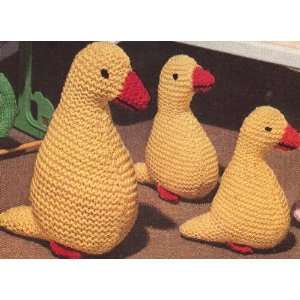  Vintage Knitting PATTERN to make   Knitted Ducklings Stuffed Animal 