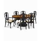 Hand Painted 7 Piece Dining Set Table, 4 Side Chairs and 2 Arm Chairs